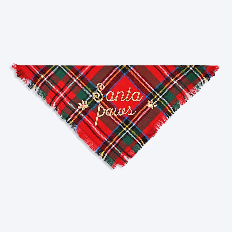 HUFT Santa Paws In Town Dog Bandana (Red and Green)