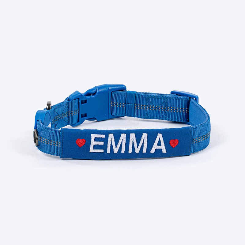 HUFT Xplorers Personalised Dog Collar – Blue