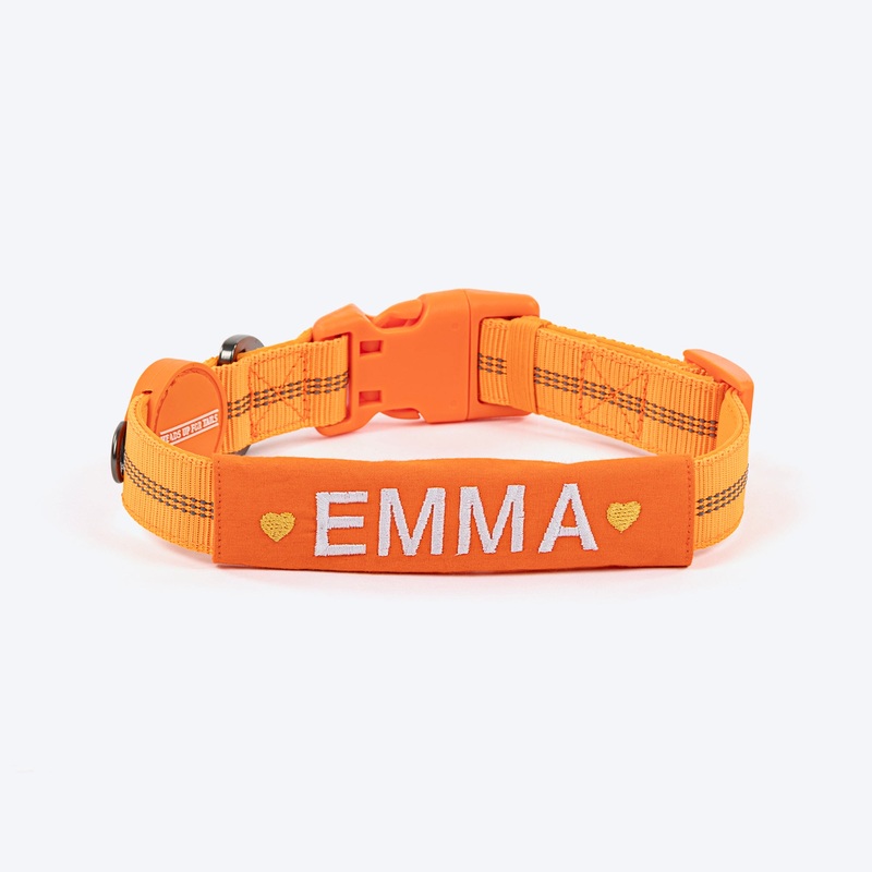 HUFT Xplorers Personalised Dog Collar – Orange