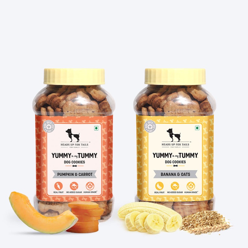 HUFT YIMT Dog Biscuits Combo – Banana & Oats and Pumpkin & Carrots – Pack of 2 – 320 g (Each)