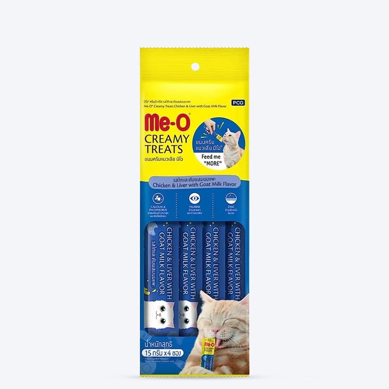 Me-O Chicken & Liver With Goat Milk Flavor Creamy Cat Treat – 60 gm – 4 pcs