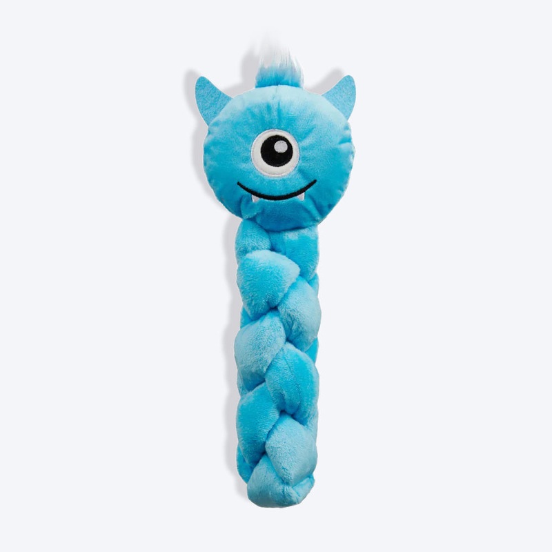 Outward Hound Twistiez Monster Plush With Interactive Toy For Dog – Blue – L