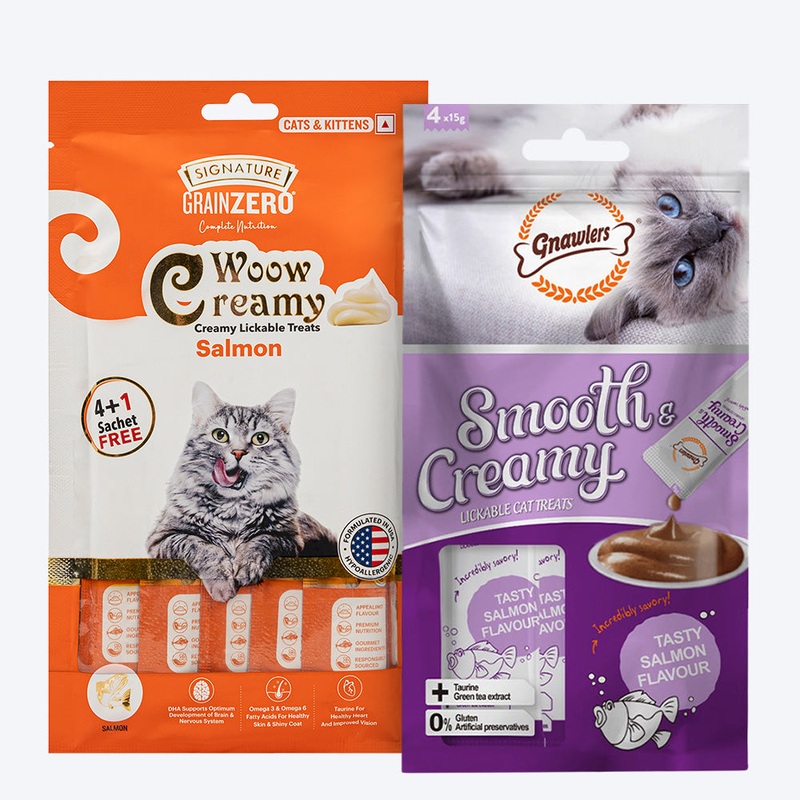 Signature & Gnawlers Salmon Special Treat Combo For Cat