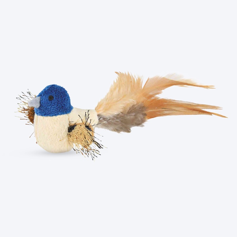 Trixie Bird With Feathers Catnip Plush Toy For Cat – 8 cm