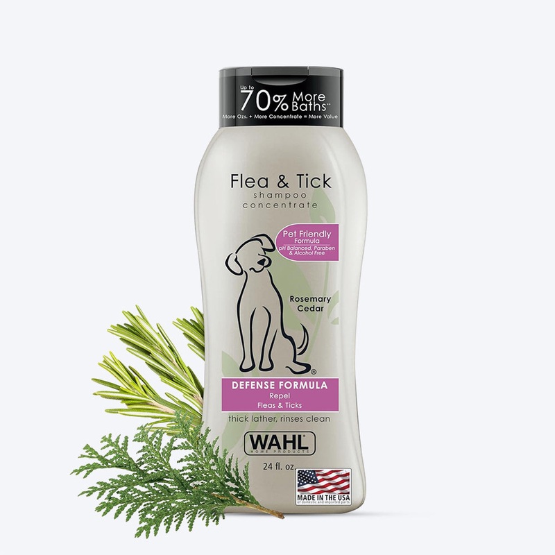 WAHL Flea & Tick Dog Shampoo – Rosemary Mint – 709 ml