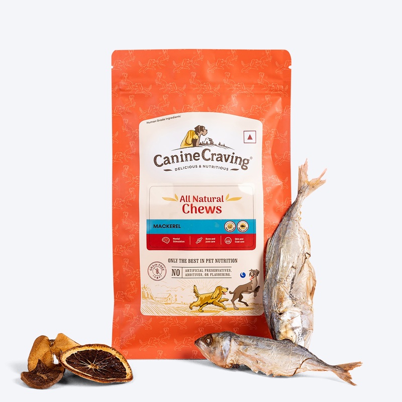 Canine Craving All Natural Chews Grain Free Mackerel Dog Treats – 70 g