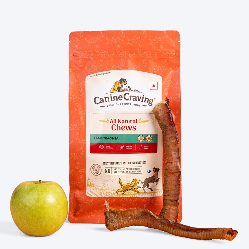 Canine Craving Dehydrated Grass-fed Herb Lamb Trachea Dog Treat – 2 Pieces (30g)