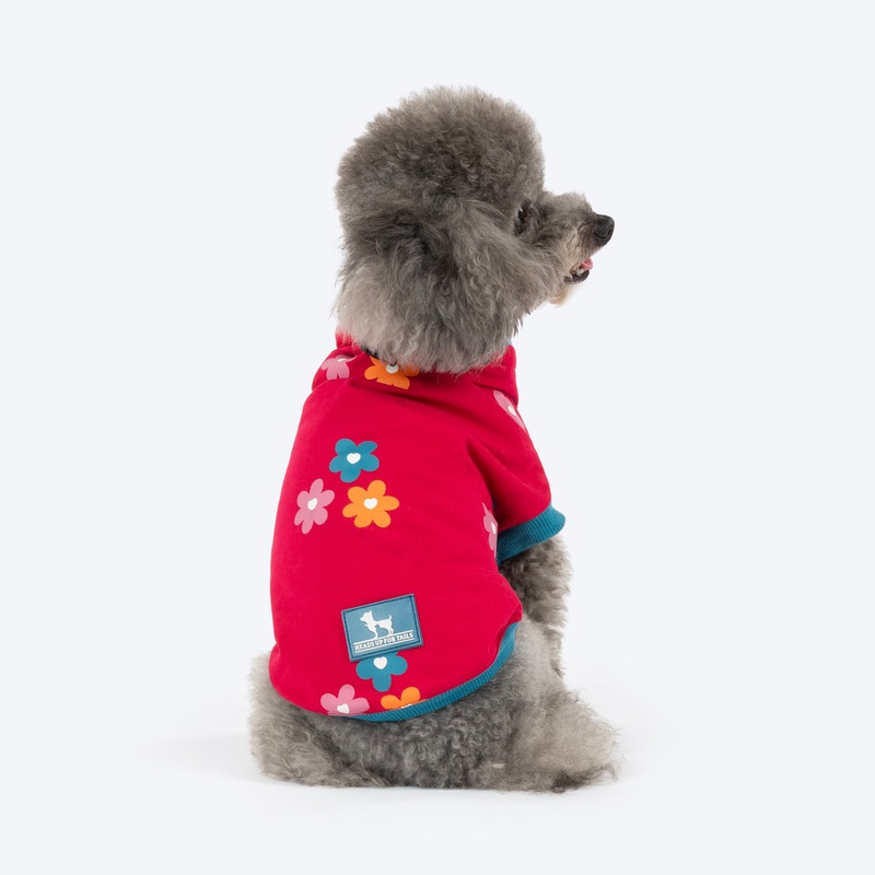 HUFT Awesome Blossom Printed T-Shirt For Small Dog – Magenta