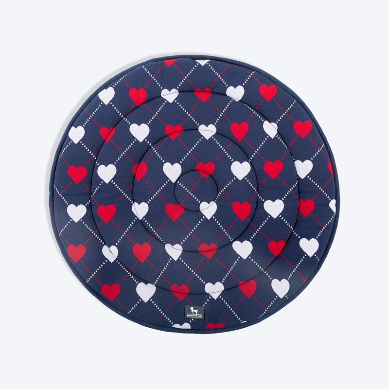 HUFT Embracing Heart Circular Mat For Dog & Cat – Navy