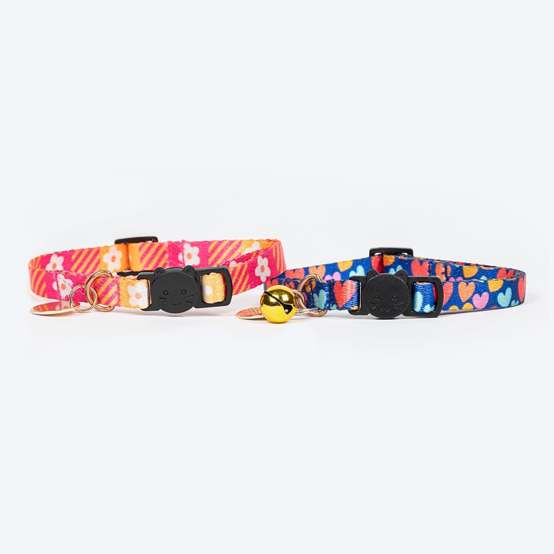 HUFT Meowvelous Cat Collar – Pink & Royal Blue