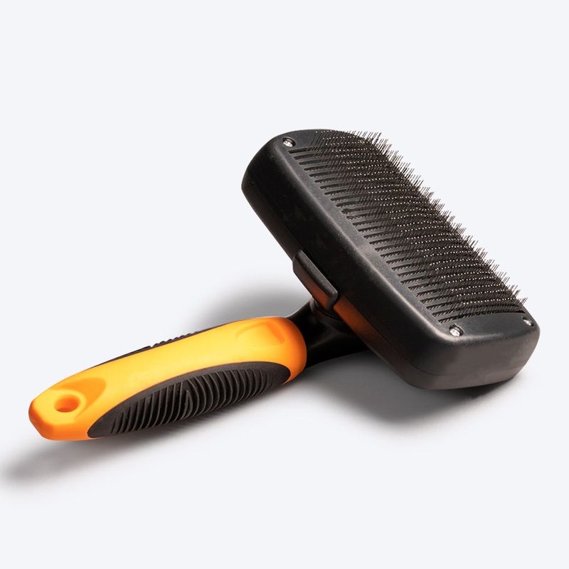 HUFT Self Cleaning Slicker Brush for Dogs – Orange