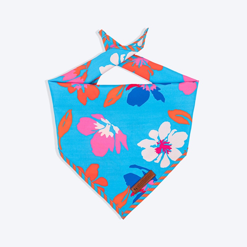 HUFT Summer Bloom Knot Bandana For Dog – Blue