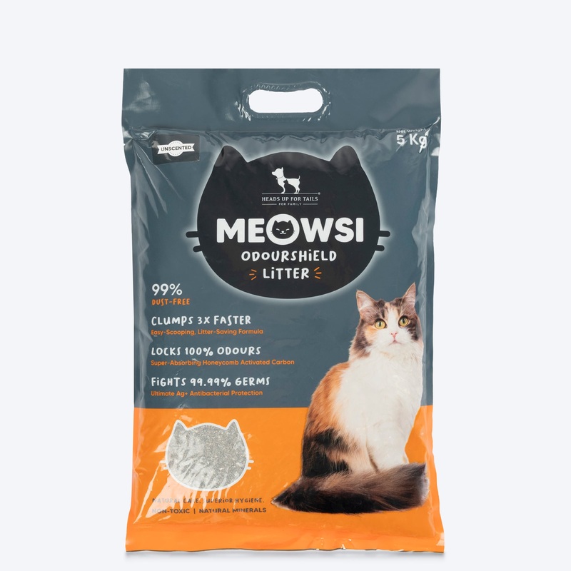 Meowsi by HUFT OdourShield Cat Litter – Unscented – 5 kg