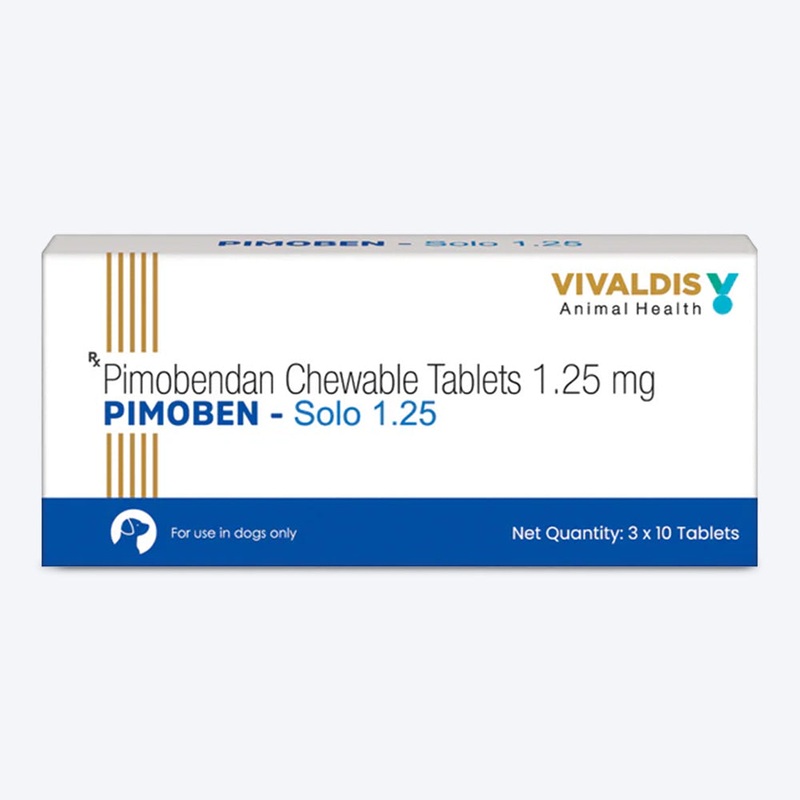 Vivaldis RX Pimoben-Solo Monotherapy Tablets 1.25 mg For Dog & Cat – 3×10 Tablets