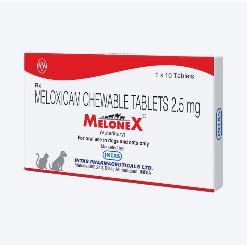 Intas Pet Melonex 2.5 mg Tablets For Dog & Cat – 10 Tablets
