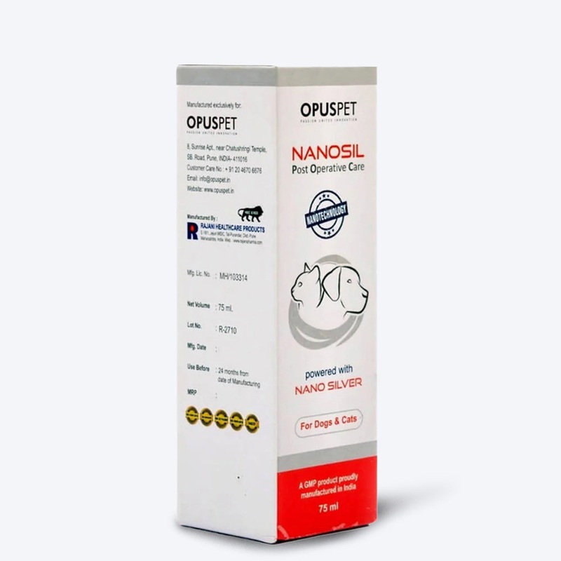 Opus Pet Nanosil Antiseptic Liquid For Dog & Cat – 75 ml