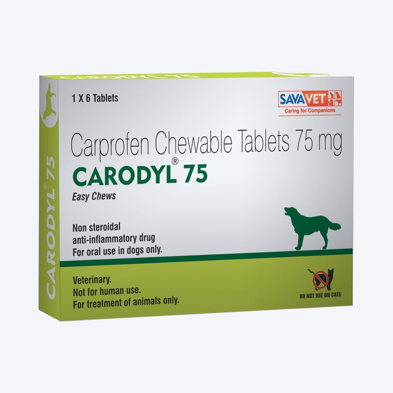 Savavet Carodyl 75 mg Tablets Pain Relief For Dog & Cat – 6 Tablets