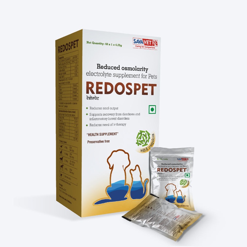 Savavet Redospet 4.25 mg Sachets Oral Rehydration For Dog & Cat – 40 Sachets