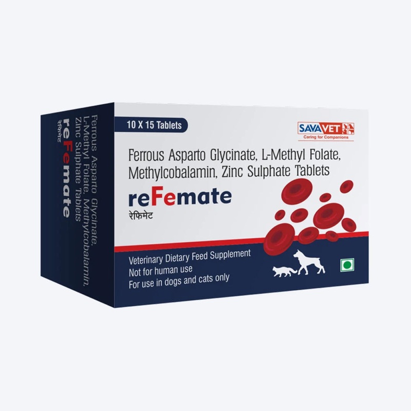 Savavet Refemate Tablets Mineral Supplement For Dog & Cat – 15 Tablets