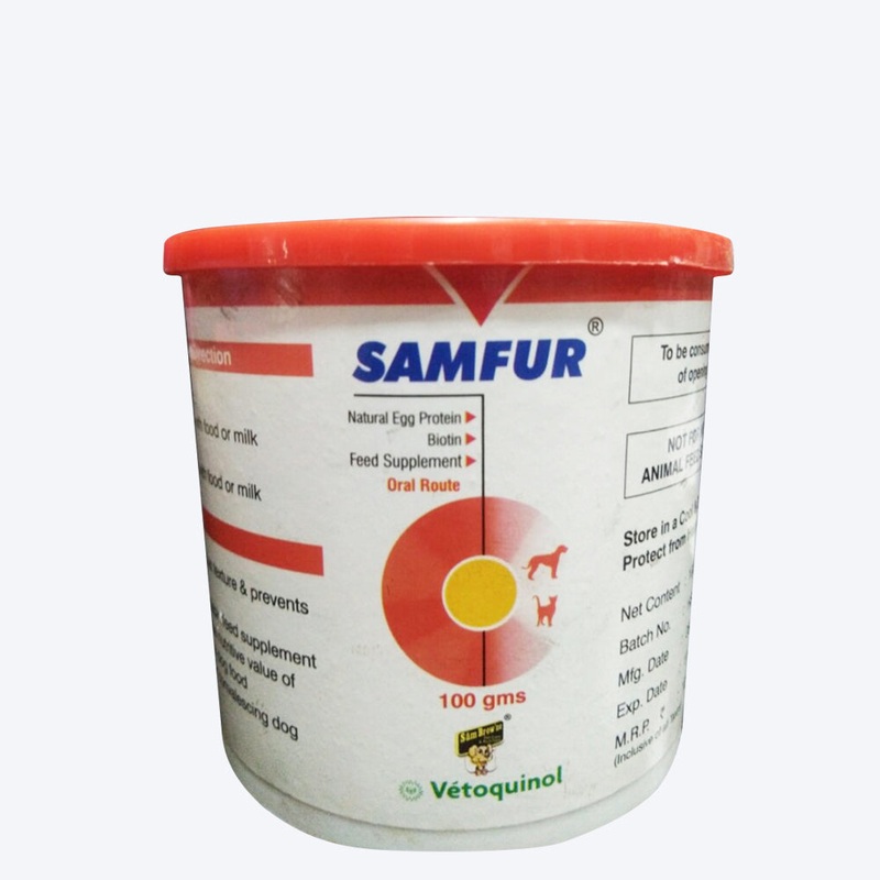 Vetoquinol Samfur Powder For Dog & Cat – 100 gm
