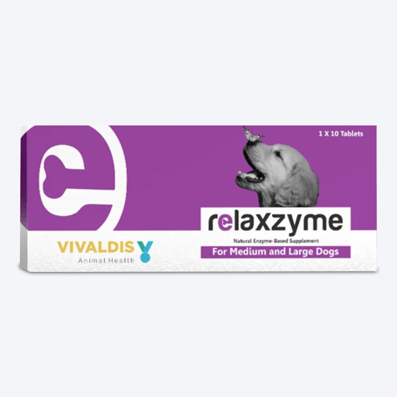 Vivaldis Relaxzyme Medium & Large Dog Stress Relief Tablets – 10 Tablets