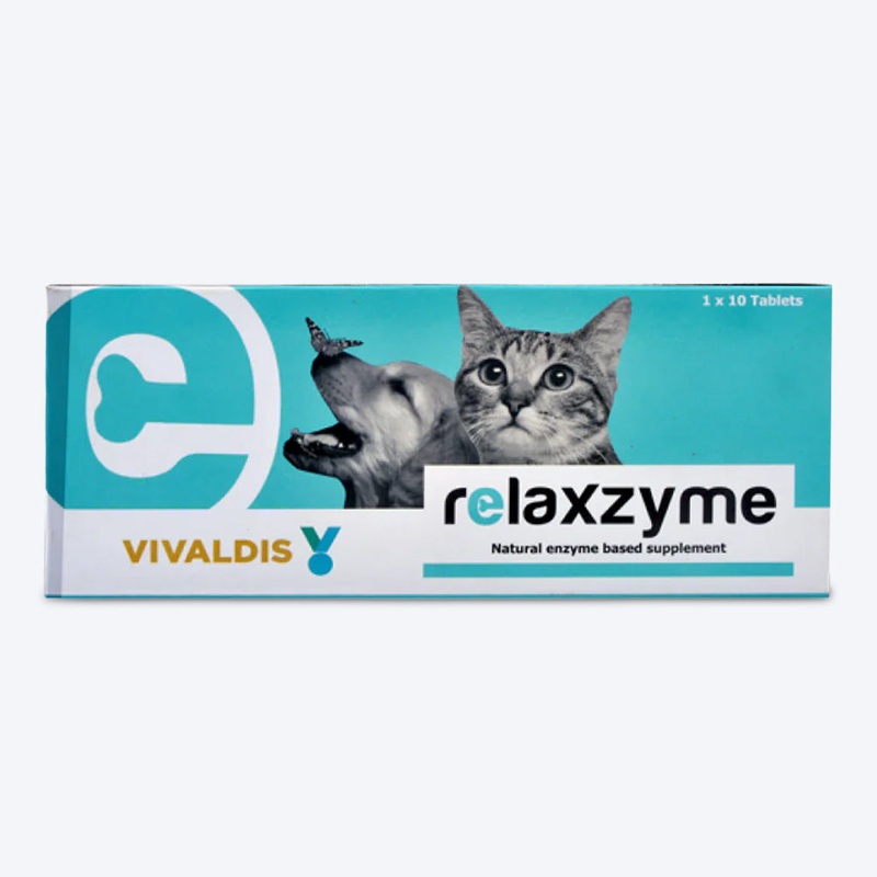 Vivaldis Relaxzyme Stress & Anxiety Relief Tablets For Dog & Cat – 10 Tablets