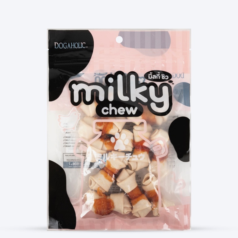 Dogaholic Milky Chew Chicken Bone Style – Chicken – 10 Pcs – 140 g