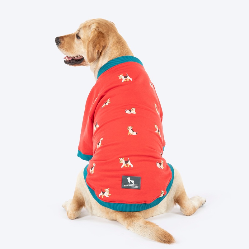 HUFT Pup Parade Sweatshirt For Big Dog – Red