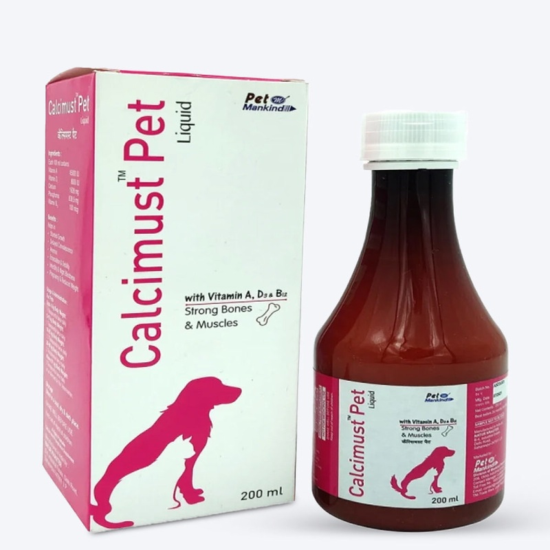 Mankind Calcimust Liquid For Dog & Cat – 200 ml