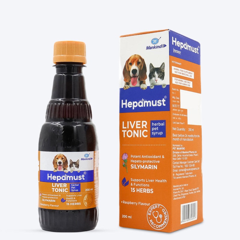 Mankind Hepamust Syrup For Dog & Cat – 200 ml