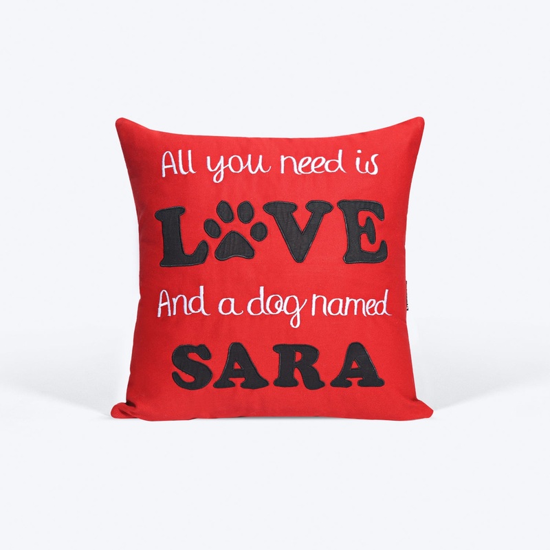 HUFT All You Need is Love Personalised Cushion Cover -16 inches (41 x 41 cm)