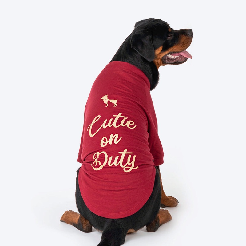 HUFT Cutie on Duty Pet Sweatshirt – Maroon