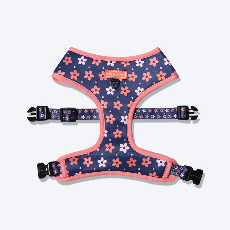 HUFT Flower Child Reversible Harness For Dogs – Blue & Pink