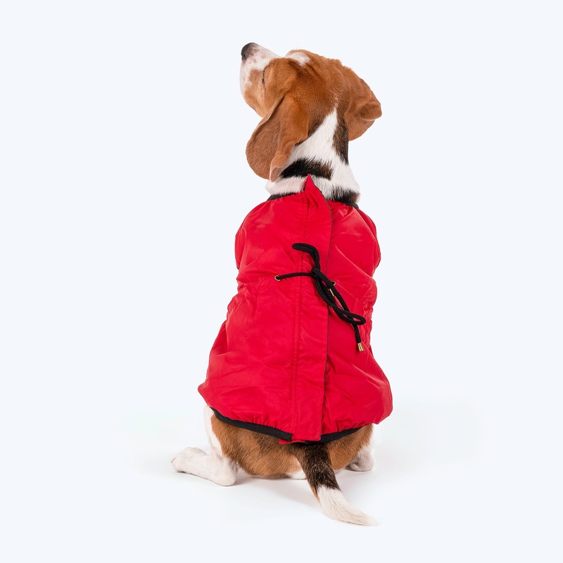 HUFT Inside Out Reversible Dog Jacket – Olive Green/Red
