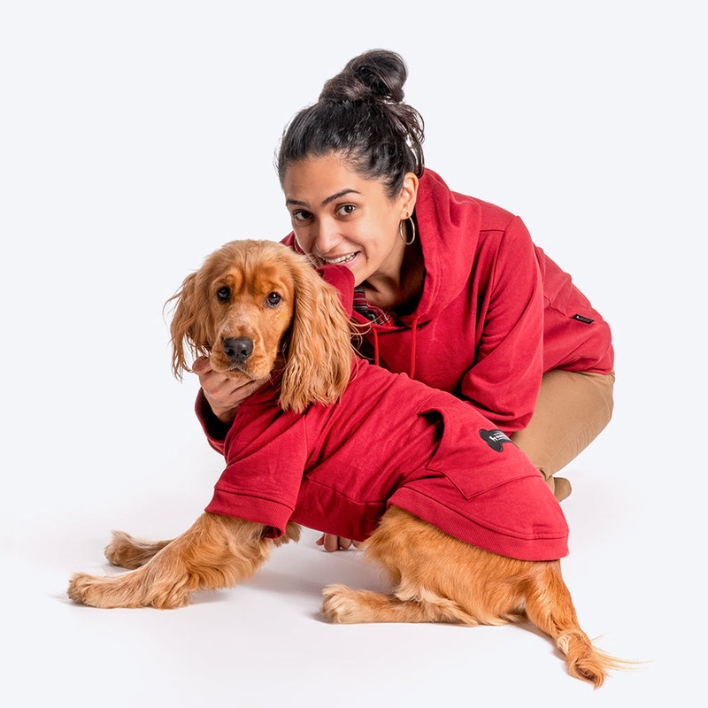 HUFT Solid Sweatshirt for Hoomans – Maroon