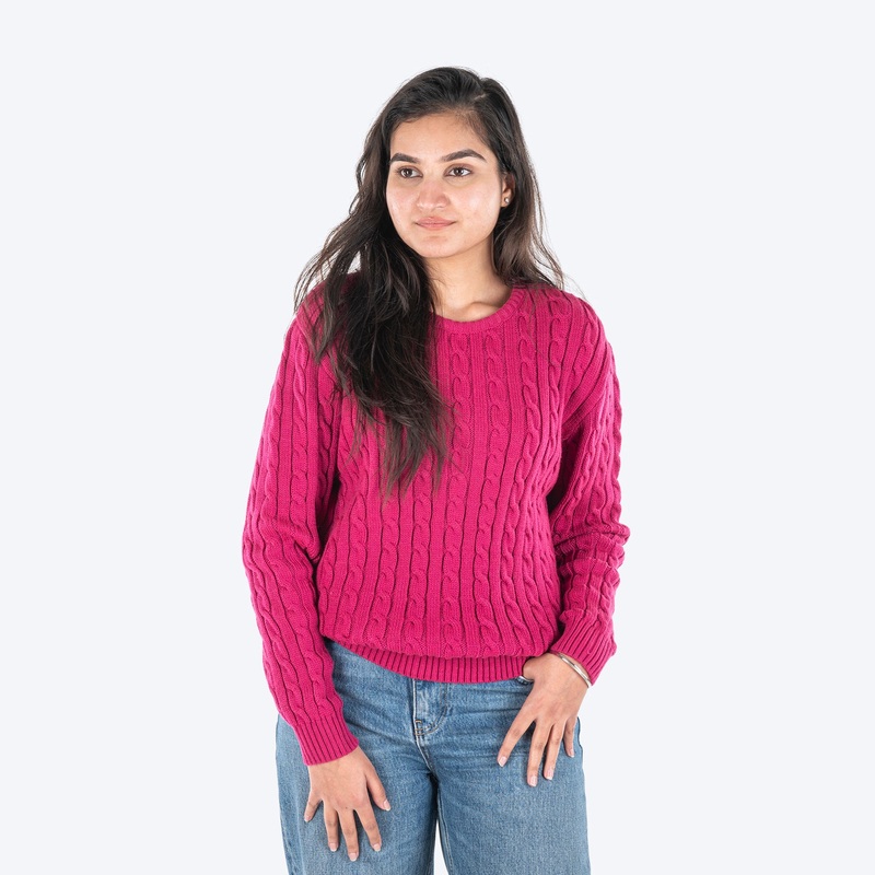 HUFT Twinning Classic Sweater For Hoomans – Orchid Flower Pink