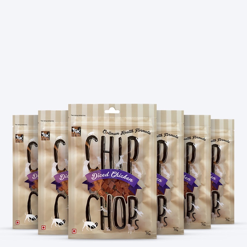 Chip Chops Diced Chicken Dog Treats – Pack of 6