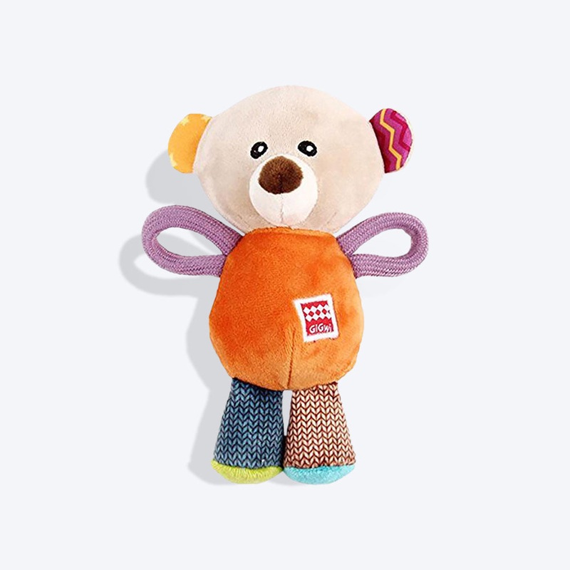 GiGwi Friendz Dog Plush Toy – Bear (with Squeaker)