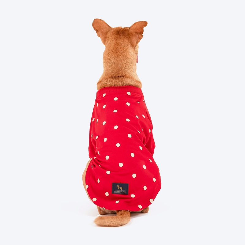 HUFT Polka Dot Sweatshirt For Dogs & Cats – Red