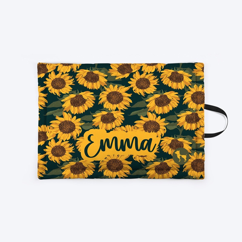 HUFT Sunshine Blooms Personalised Mat For Dog & Cat – Yellow