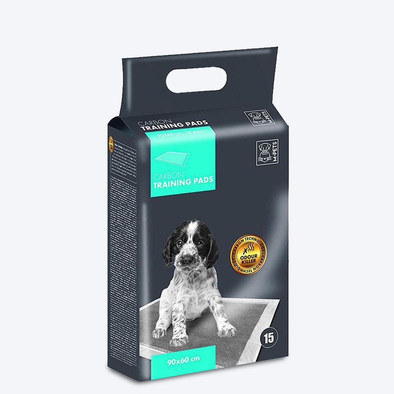 M-Pets Carbon Training Pads Pack of 15 – Grey (90 x 60 cm)