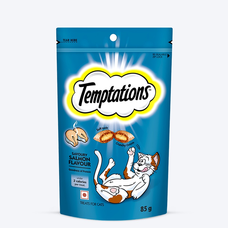 Temptations Cat Treat Savoury Salmon Flavour – 85g