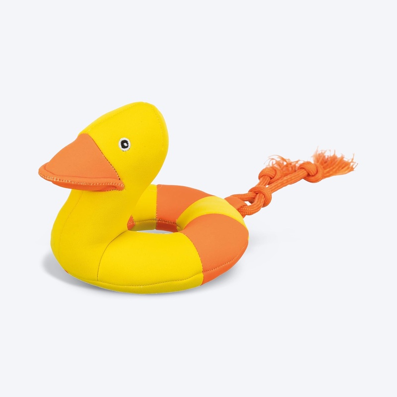 Trixie Aqua Duck On A Rope With Sound Plush Toy For Dogs – Yellow