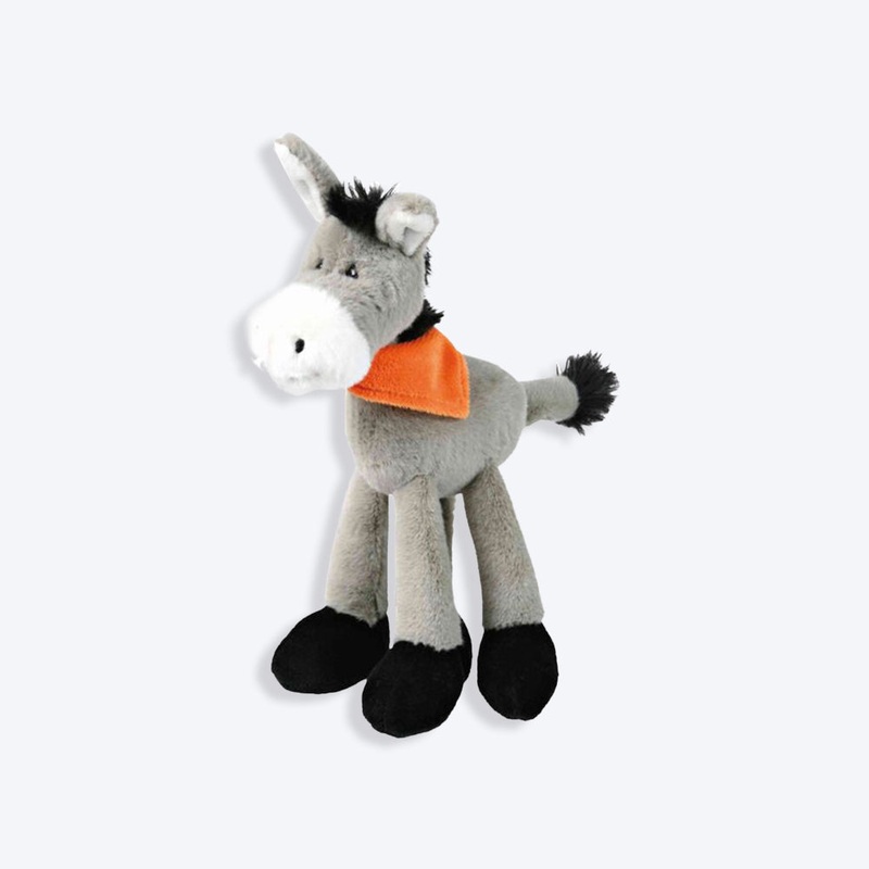 Trixie Donkey With Sound Plush Dog Toy – Grey – 24 cm