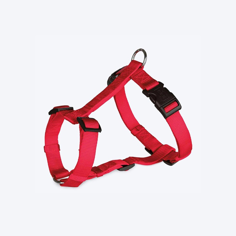 Trixie Premium Nylon H-Harness For Dogs – Red