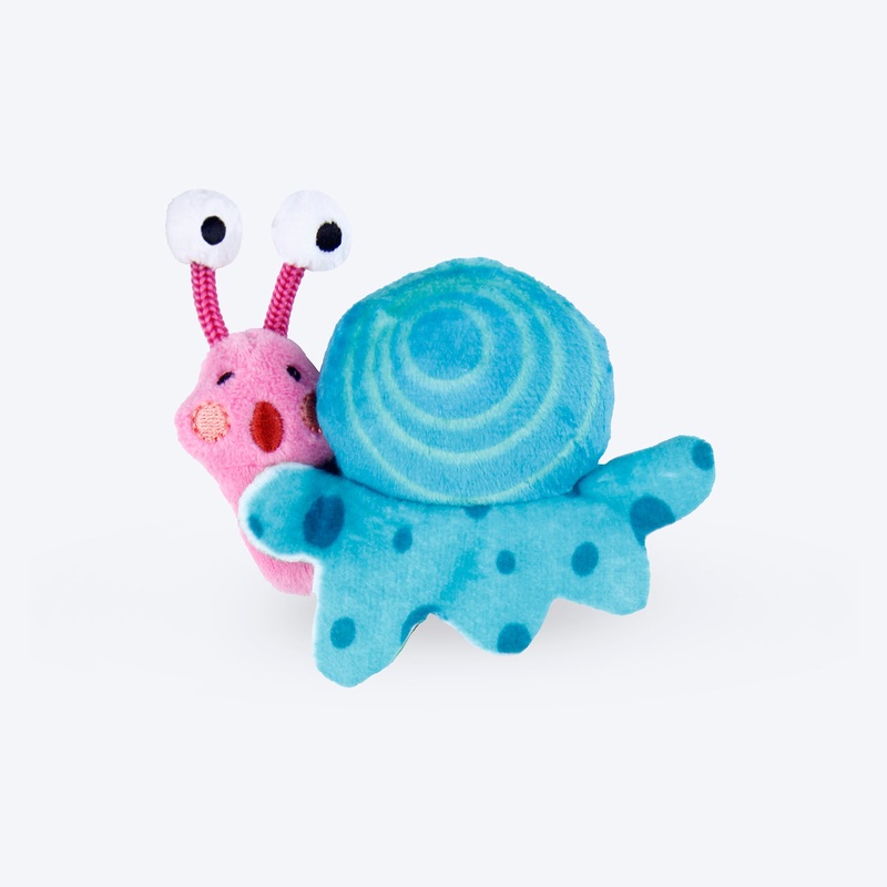 GiGwi Shining Friends Snail with Activated LED Light & Catnip Inside