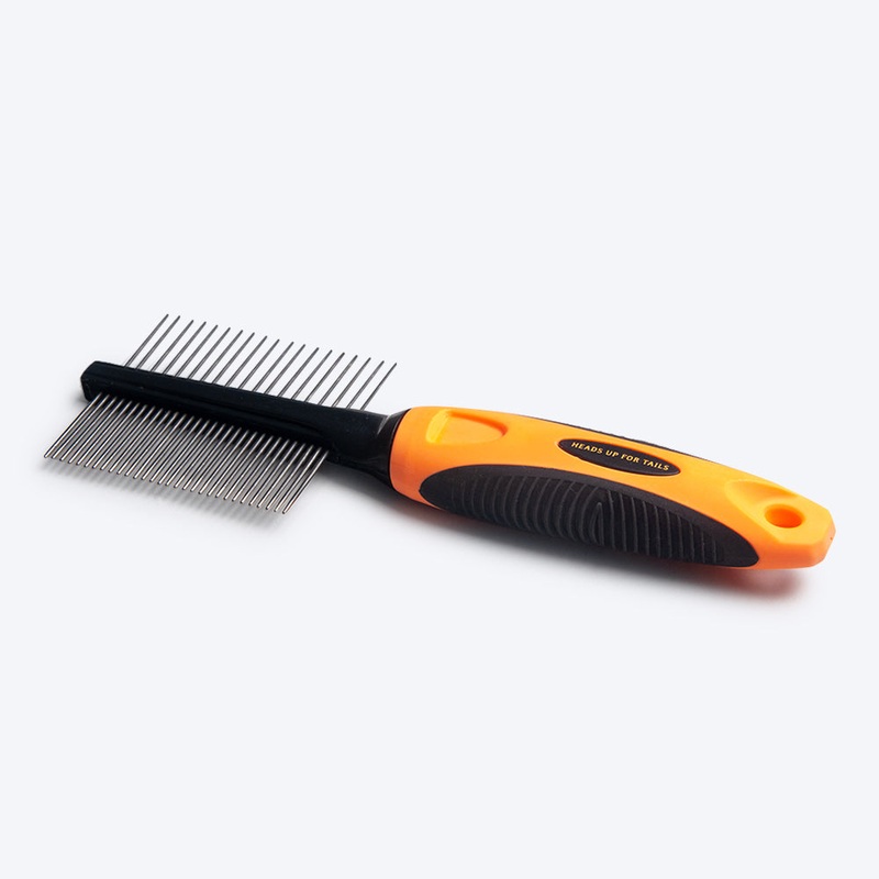 HUFT Double Sided Steel Comb for Cats & Dogs – Orange