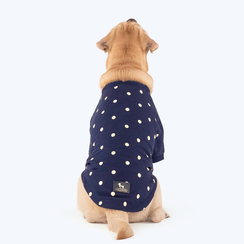 HUFT Polka Dot Sweatshirt For Dogs & Cats – Navy