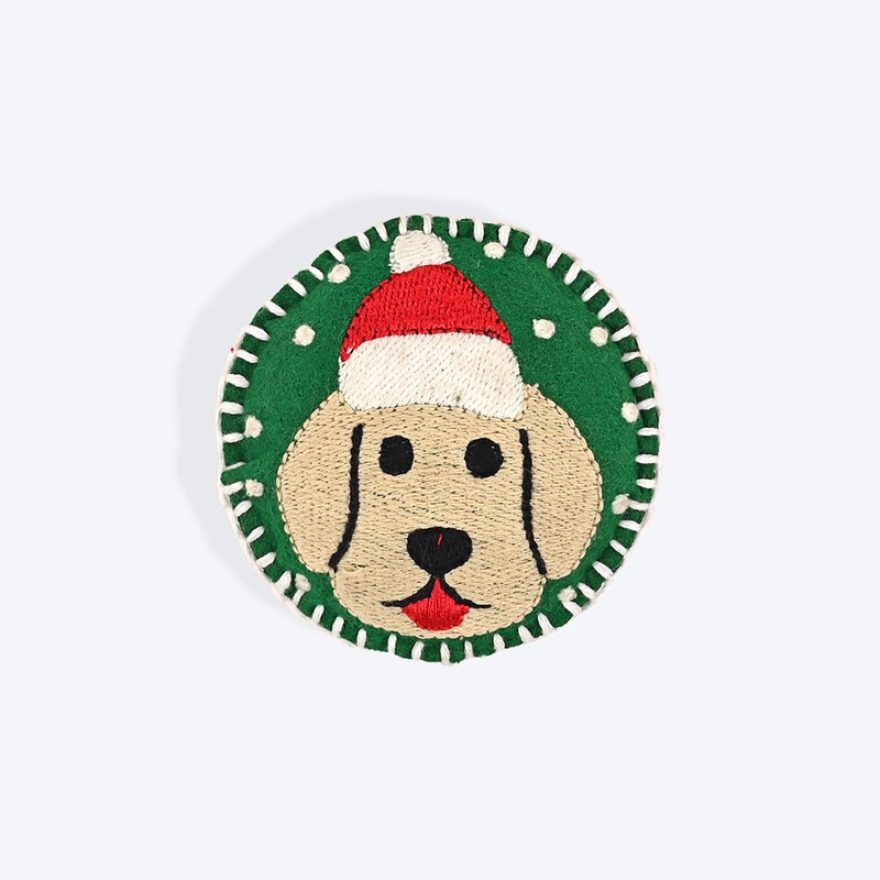 HUFT Santa Furry Dog Collar Insert (Green)
