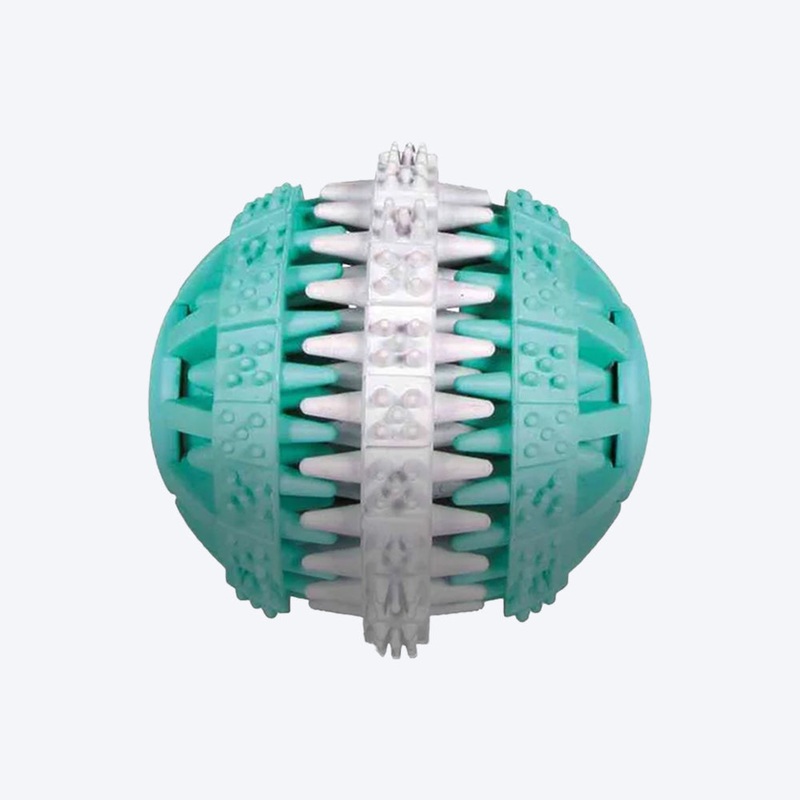 Trixie Dentafun Bone Natural Rubber Toy For Dogs Mintfresh – Green – 6 cm